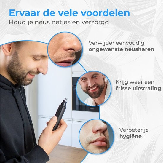 Nuvance - Neustrimmer - Neustrimmer Mannen en Vrouwen - Oortrimmer - Neushaartrimmer - Usb Oplaadbaar - Afspoelbaar