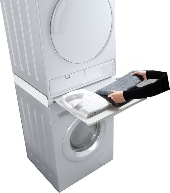 VDD Tussenstuk wasmachine droger stapelkit - wasmachine droger op elkaar - uitschuifbare werkblad