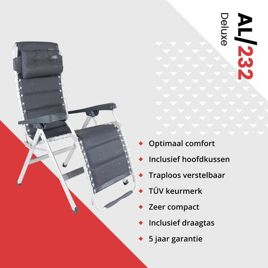 Crespo - Relaxstoel - AL/232 - Deluxe - Donker grijs