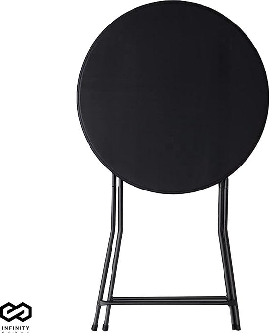 Infinity Goods Stevige Zwarte Statafel - Partytafel - Robuust en Weersbestendig - Inklapbaar - 80cm x 110cm - Feest - 1 stuk - Zwart