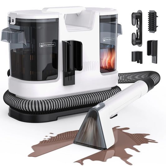 Lubluelu V8 Tapijtreiniger - 15000 Pa - 1400W - Bedraad - 39 cm - Wit