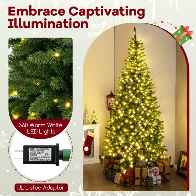 Coast Kerstboom - LED - 270° Hoekontwerp - 1137 Takuiteinden - PVC & Metaal - 240x112cm - Groen