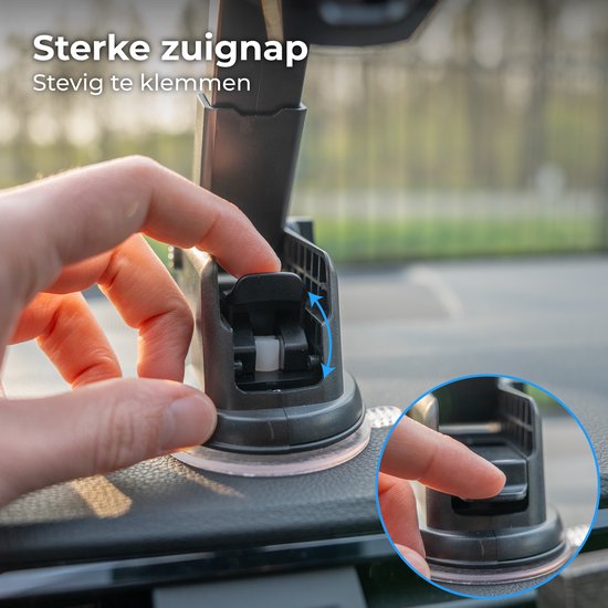 Nuvance Telefoonhouders Auto - GSM houder - 360° - Zuignap voor Raam & Dashboard - Telefoonhouder