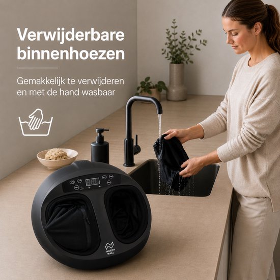 Northwall Voetmassage Apparaat - Shiatsu Voetmassage Met Luchtcompressie en Infrarood Warmte - Voor Verbeterde Bloedcirculatie, Ontspanning En Herstel - Inclusief Afstandsbediening