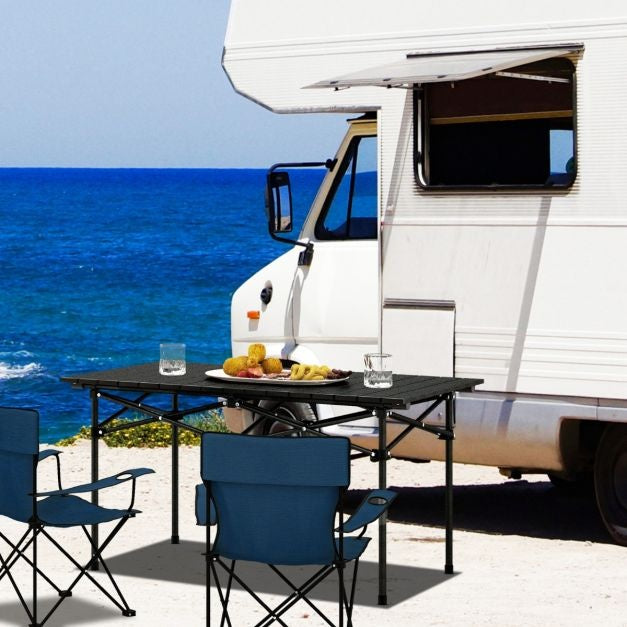 Coast Campingtafel Aluminium met draagtas - 95 x 55 x 50 cm - Max. 60 kg - Zwart