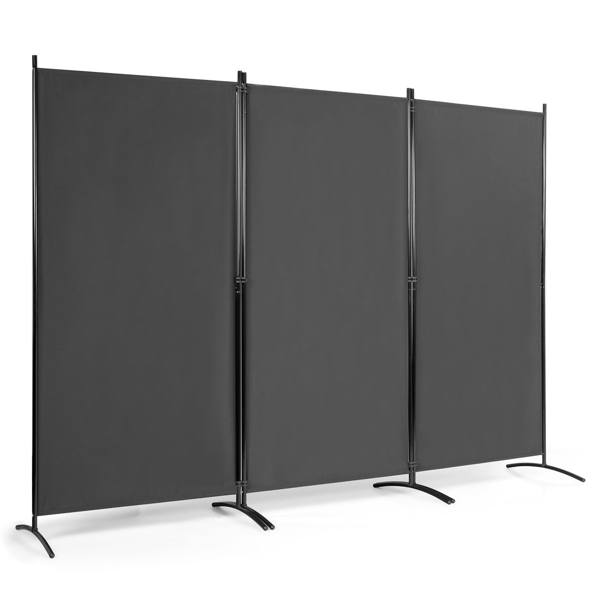 Coast 3-panelen Vouwbare Kamerverdeling Stofbescherming - 260 x 183 cm - Grijs