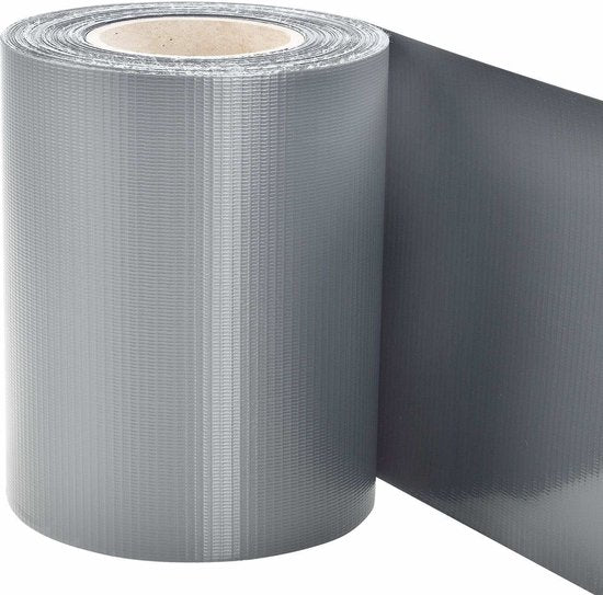 PVC Privacystrips - 3 stuks - 35 meter - Grijs - Incl. Bevestigingsklemmen