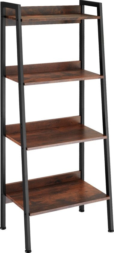 tectake - Wandrek ladderrek boekenrek - Chatham industrieel donkerbruin - 404702