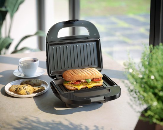 Philips Tosti Apparaat HD2330/90 - 750W - Antiaanbaklaag - Snoeropbergsysteem - Verticaal op te Bergen - Easy Lock Systeem - Zwart