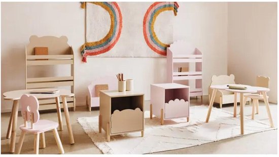 Atmosphera Kids Kinderstoel Bloem - 27x27x48cm - Roze