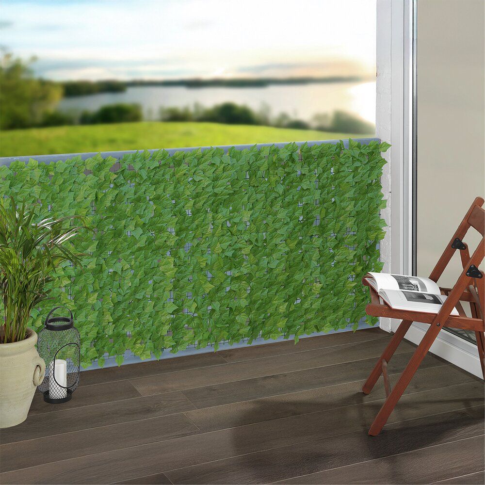 WENKO Ivy Klimop Zichtscherm Groen - 3 x 1 m - Kunststof