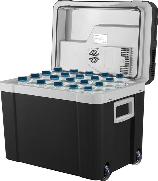 MOA Koelbox Elektrisch 12v 230 volt - 40L - Frigobox - Camping Koelkast - Auto en Camping - Koelen en Verwarmen - Zwart