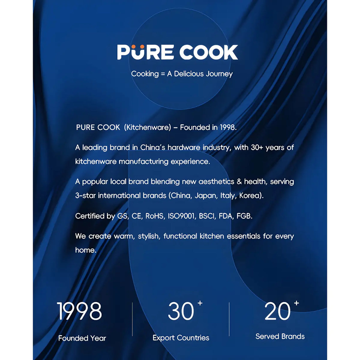 PURE COOK 304 drielaagse RVS koekenpan - 20 cm - inductiegeschikt - zonder deksel