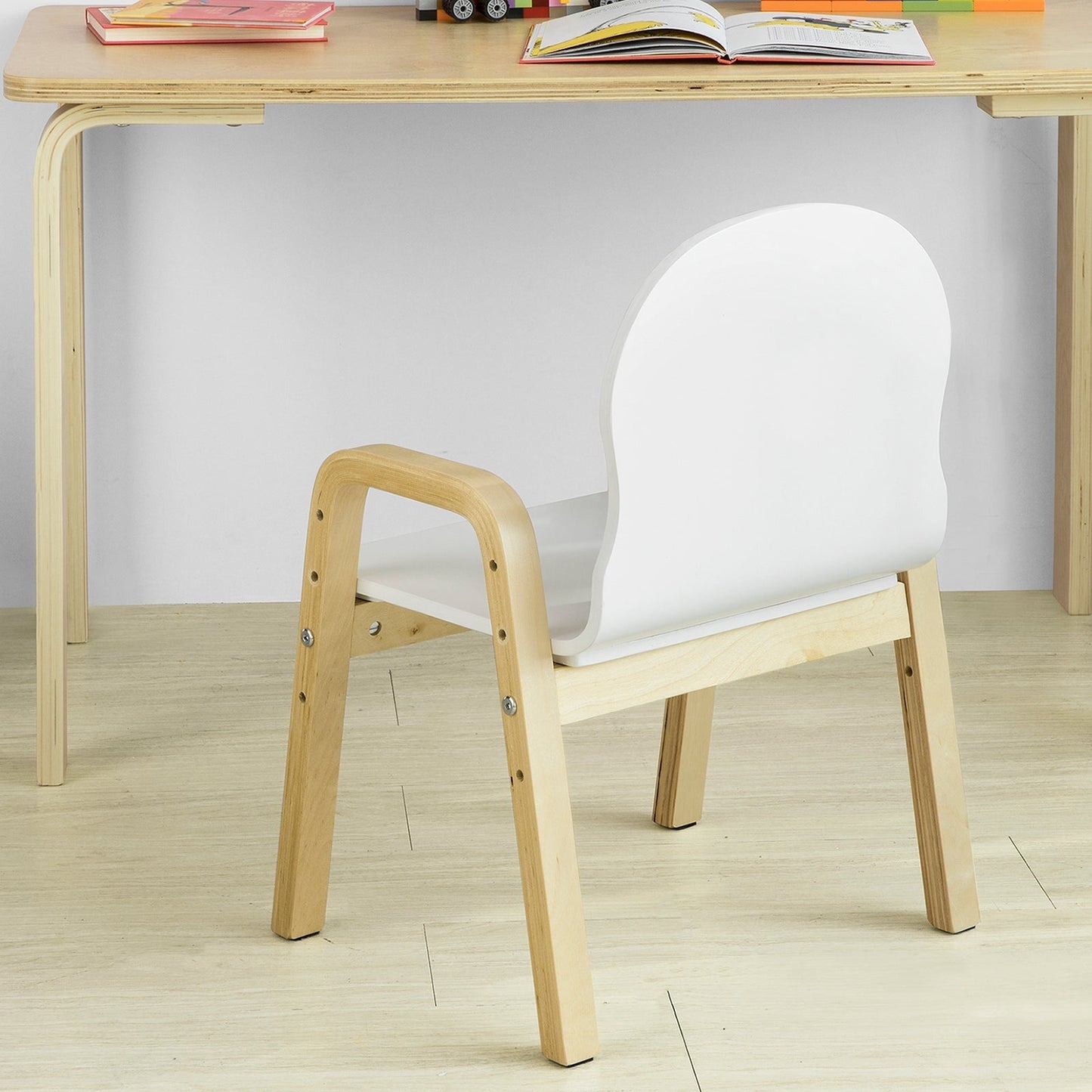 SoBuy Set van 2 Kinderstoelen - Kunststof - Verstelbare Zithoogte 23-35 Cm