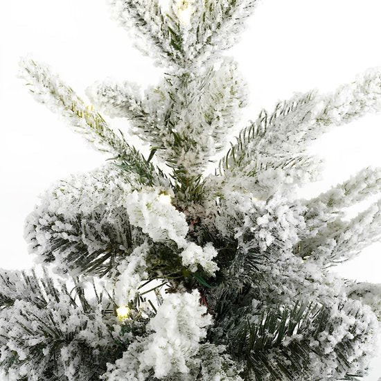 Black Box Trees Kunstkerstboom Grimshaw met Sneeuw H120 x D60 cm - Kunstboom met Pot - Kunst Kerstboom voor Binnen - 206 Tips - Groen