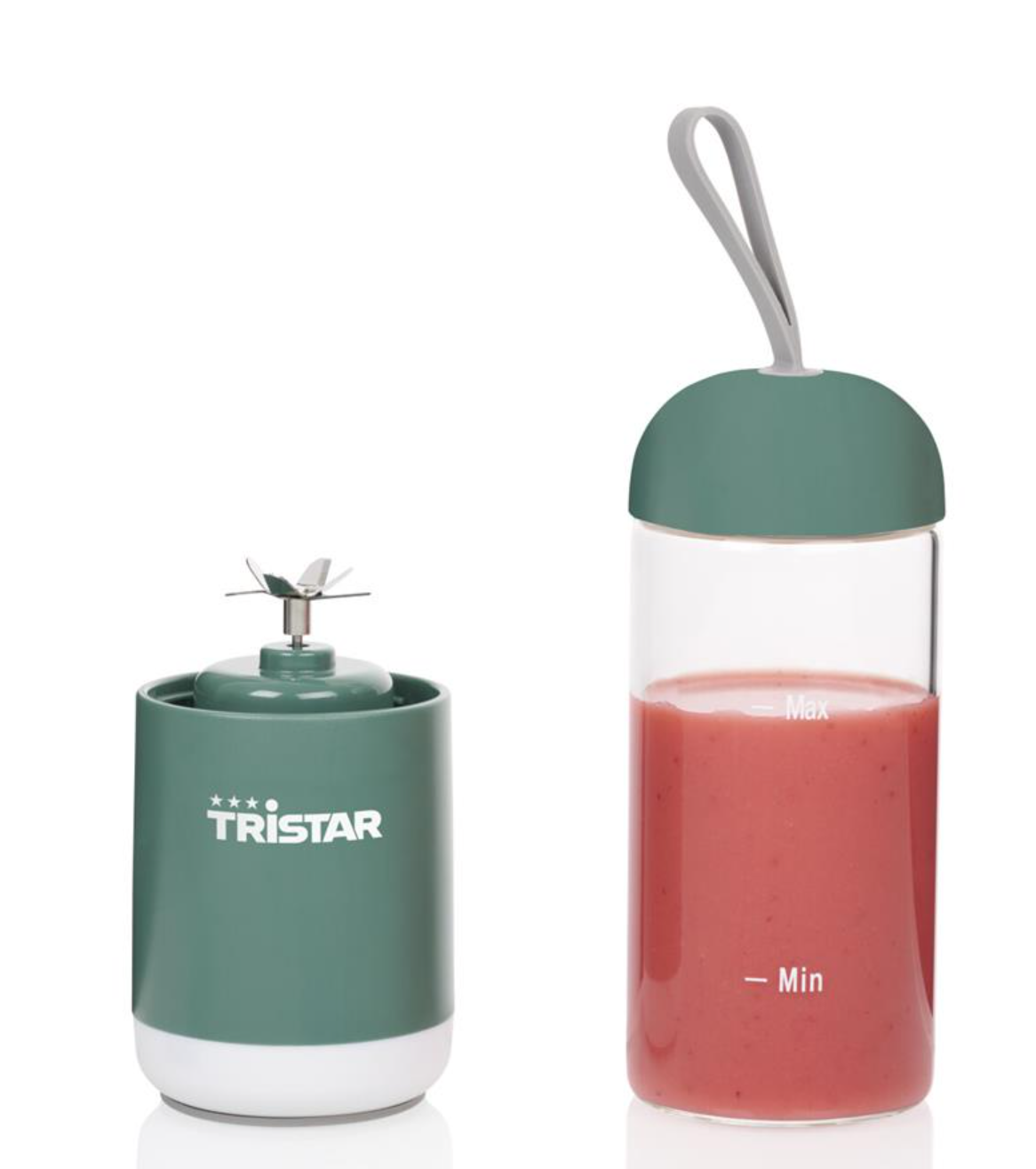 Tristar Mini Blender To Go – Draagbare Smoothie Blender – USB Oplaadbaar – 280 ml – Groen