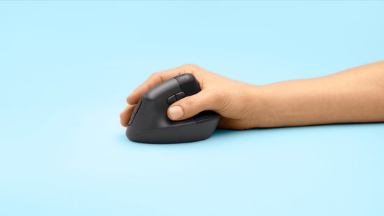 Logitech Lift - Verticale ergonomische muis - Rechtshandig - Donkergrijs
