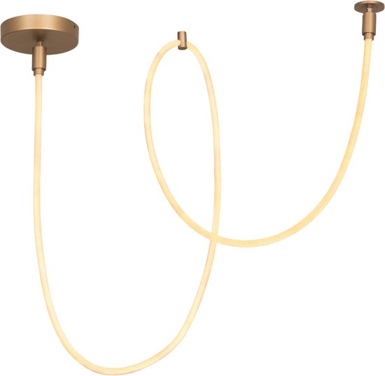 Lucide JANDERIN - Plafonnière (Plafondlamp) - LED Dimbaar - CCT - 1x36W 2200K/3300K - Champagne kleur - Vibes