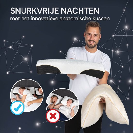 Vitapur Hoofdkussen - Anti Snurk - Hoofdkussen Nekklachten - Anti-Snurk Kussen - Nekpijn - Snurken - Hoofdkussen 40x60 cm