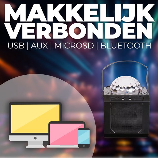 Denver Karaoke Set Kinderen & Volwassenen - Discolichten - Bluetooth - Incl. Microfoon - Speaker Party Box - Partybox - BTM618