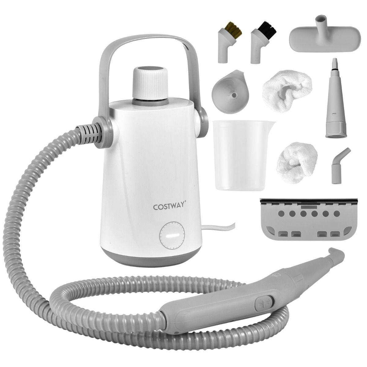 Coast Handstoomreiniger - 1000W - 300ml - Incl. 10 Accessoires - Grijs/ Wit
