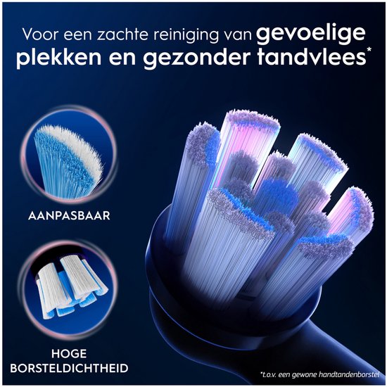 Oral-B iO Series Gentle Care Opzetborstels - Zwart - Voor Gevoelig Tandvlees - 8 stuks