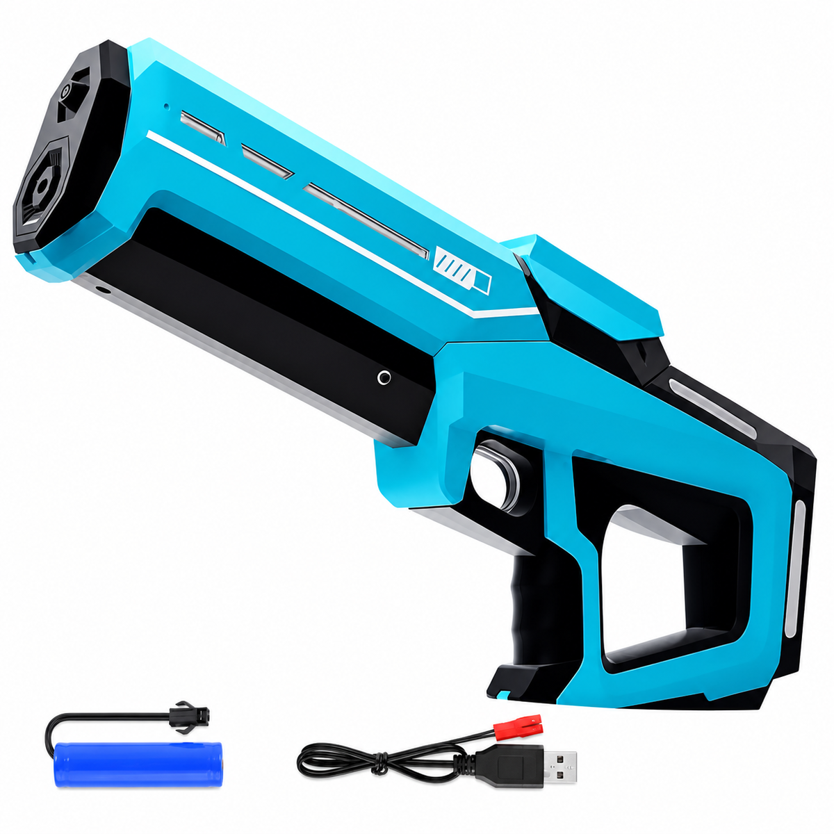 Elektrische waterpistool met automatische afvuurfunctie, lichtversie, blauw