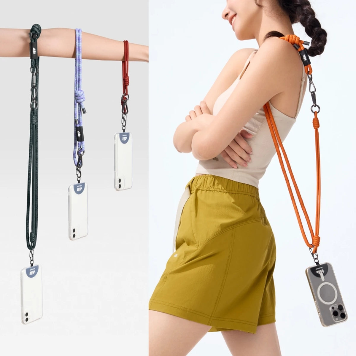 Beneunder LC376 Telefoonlanyard - Zwart - Verstelbaar, 180 cm