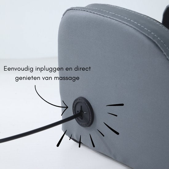 Caryota Shiatsu Massagestoel - Massage Apparaat - Massagekussen met Infrarood Warmte - 2-delig - Been