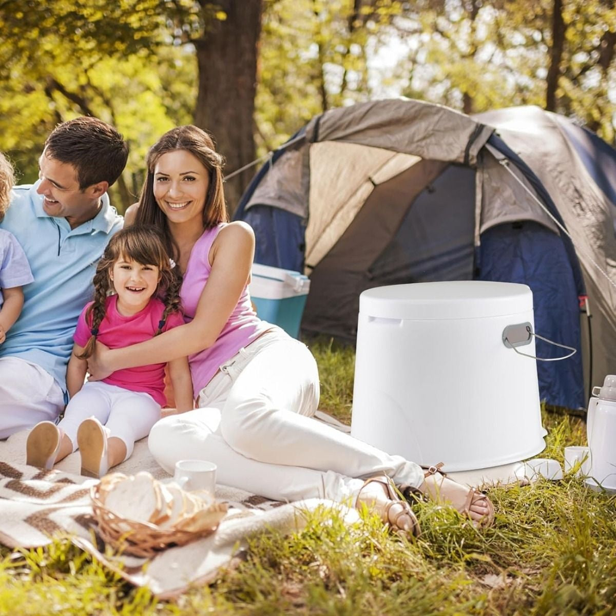 Coast Camping Toilet Draagbaar Reistoilet - Wit