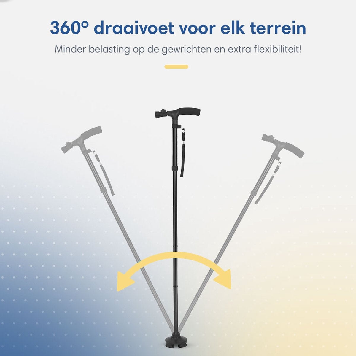 SafeLife Wandelstok met LED verlichting - Opvouwbaar en verstelbaar