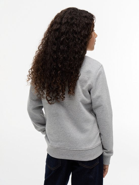 Tommy Hilfiger Essential Sweatshirt Kids - Lichtgrijs Melange - Maat 14 - Biologisch Katoen