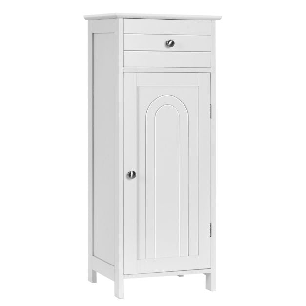Coast Badkamerkast - 3 Planken en 1 Lade - MDF - 35 x 30 x 87 cm - Wit