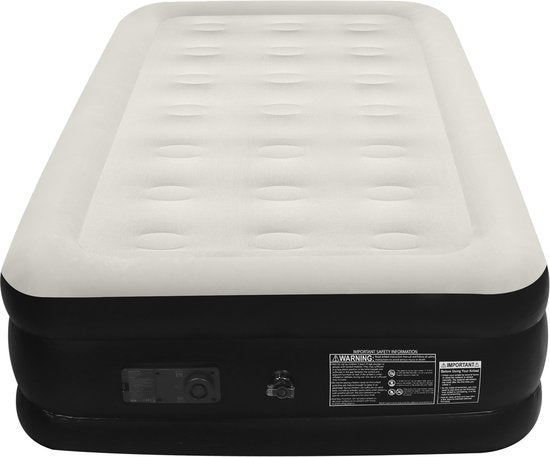 FLOAT - Eenpersoons luchtbed met ingebouwde elektrische pomp - 191x99x38 cm - Zelfopblazend 1 persoons luchtmatras - Logeerbed Twin - NimbusRest