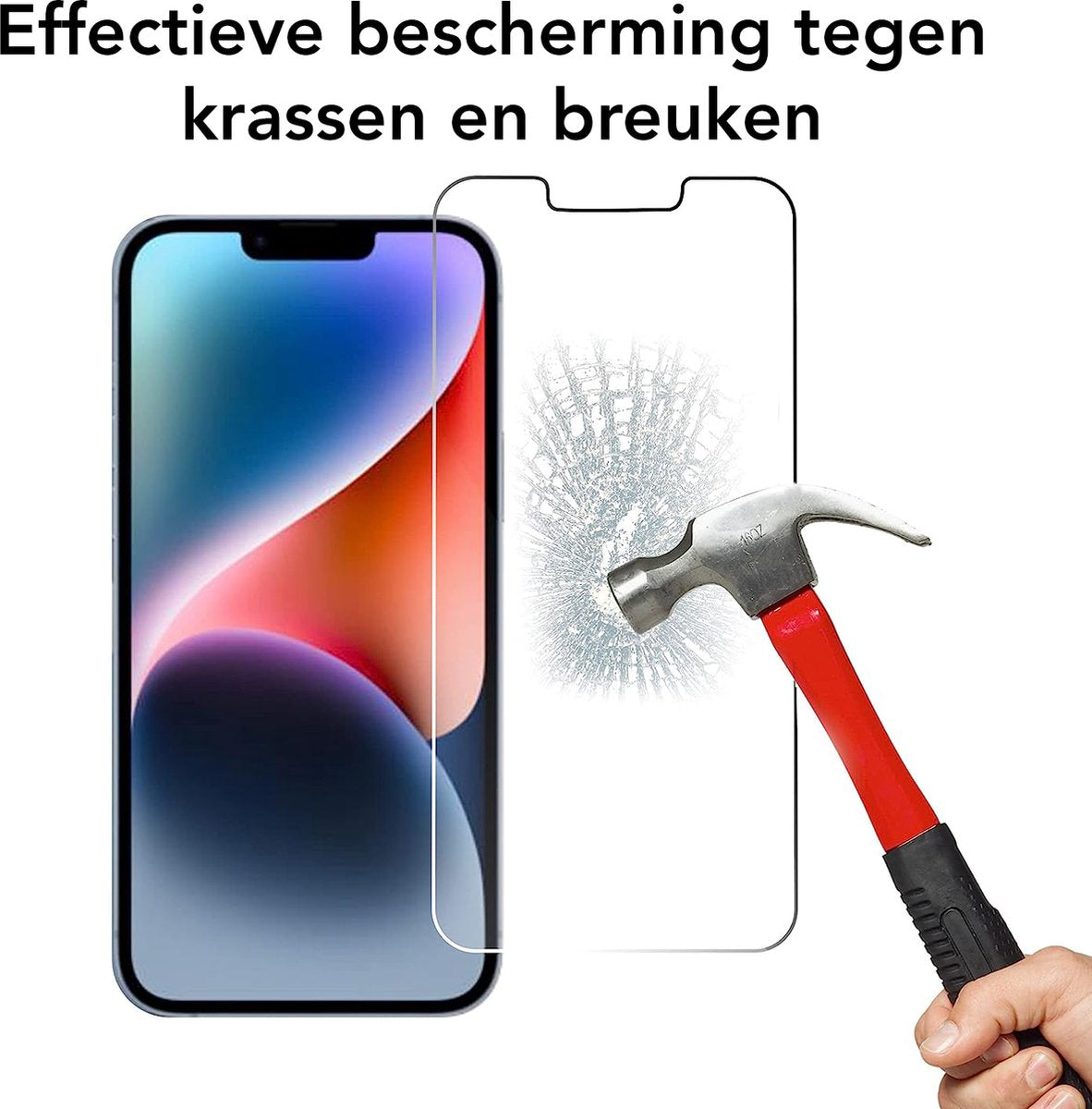 Podec 3x Screenprotector en 3x Camera Lens Protector - iPhone 14 - Transparant en Krasbestendig - Tempered Glass Screen Cover