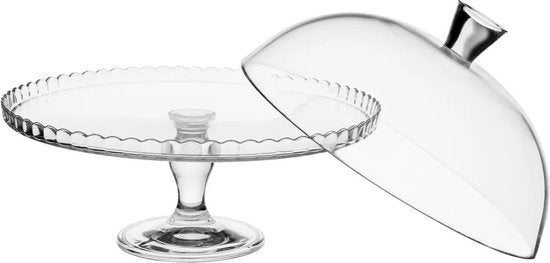 Pasabahce Plateau - Met Stolp - Glas - 32,2 cm