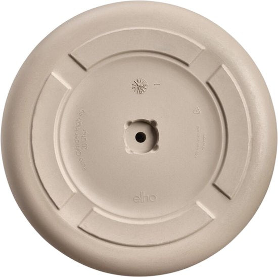 Elho Pure Cilinder High 40 - Grote Bloempot voor Binnen en Buiten - Gerecycled Plastic - Ø 39.5 x 72.7 - Balanced beige