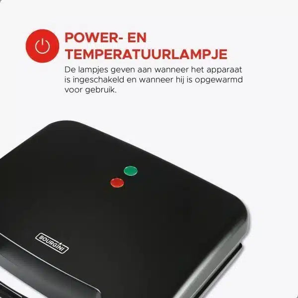 Bourgini Sandwich Maker XXL - Tosti Apparaat - Zwart
