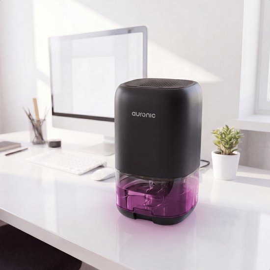Auronic Luchtontvochtiger 450 ml/dag - 1 L - 40 W - 10-20 m² - LED - Zwart