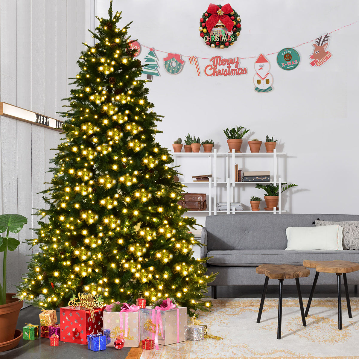 Coast Kunstkerstboom met LED verlichting - 240cm - Groen