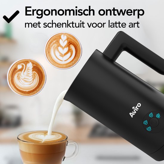 Aviro Melkopschuimer Met Schenktuit - Elektrisch - 300ML - 4-in-1 - Melkschuimer - Melkklopper - Milk Frother - Zwart