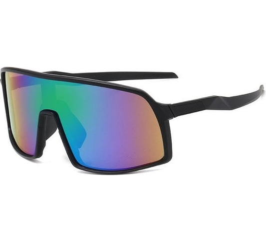 Garpex® Fietsbril - Sportbril - Zonnebril - Racefiets - Mountainbike - Motor - Zwart Frame Groene Lens