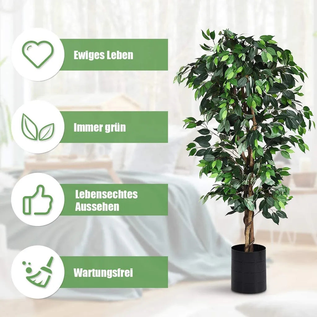Coast 180 cm huisplant decoratie kunst planten decoratieve lans met 1008 bladeren en natuurlijke romp