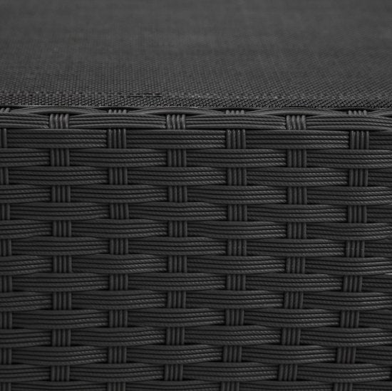 Wicker ligbed Moana zwart