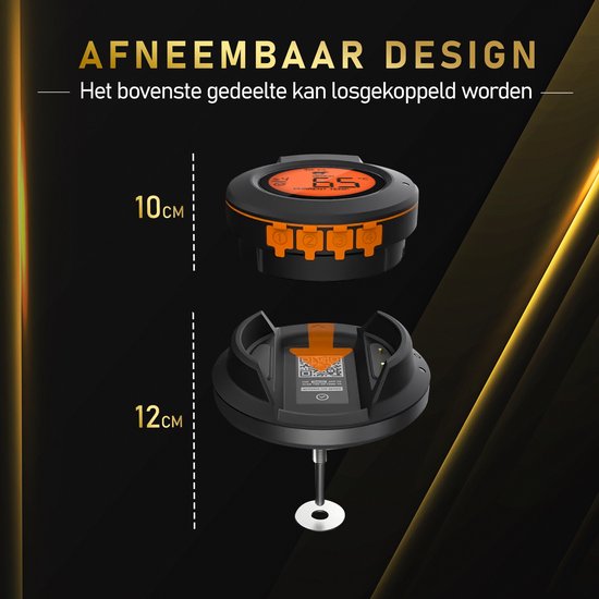 MostEssential AT-02 Vleesthermometer - Slimme BBQ Thermometer - Oventhermometer - Inclusief Bluetooth, App & 2 Meetsondes