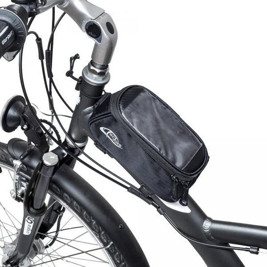 TecTake - Frametas fietstas voor o.a. smartphone e.d. zwart M 401614