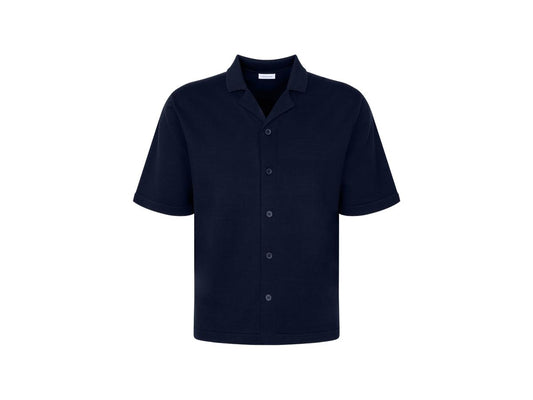 Seidensticker Knitted Hemd - Deep Navy - maat M
