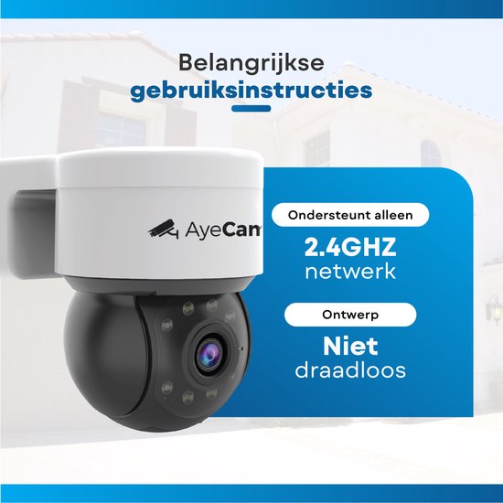 AyeCam Beveiligingscamera voor Buiten - 360PRO - FULL HD - Bewakingscamera - Incl. 32GB SD