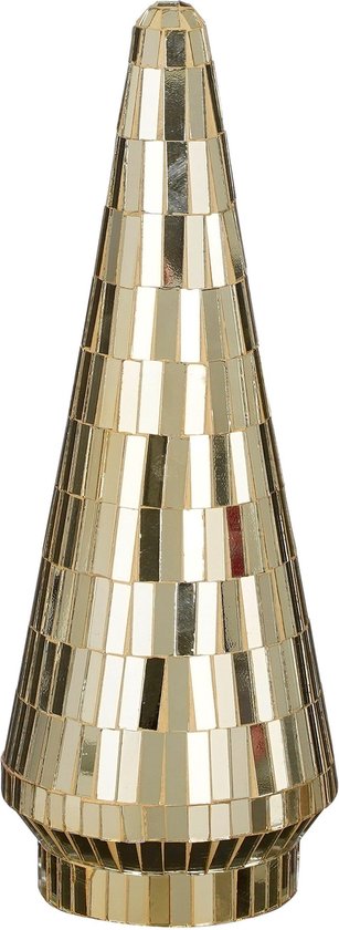 House of Seasons Decoratie Kerstboom - H33 x Ø13 cm - Glas - Goud