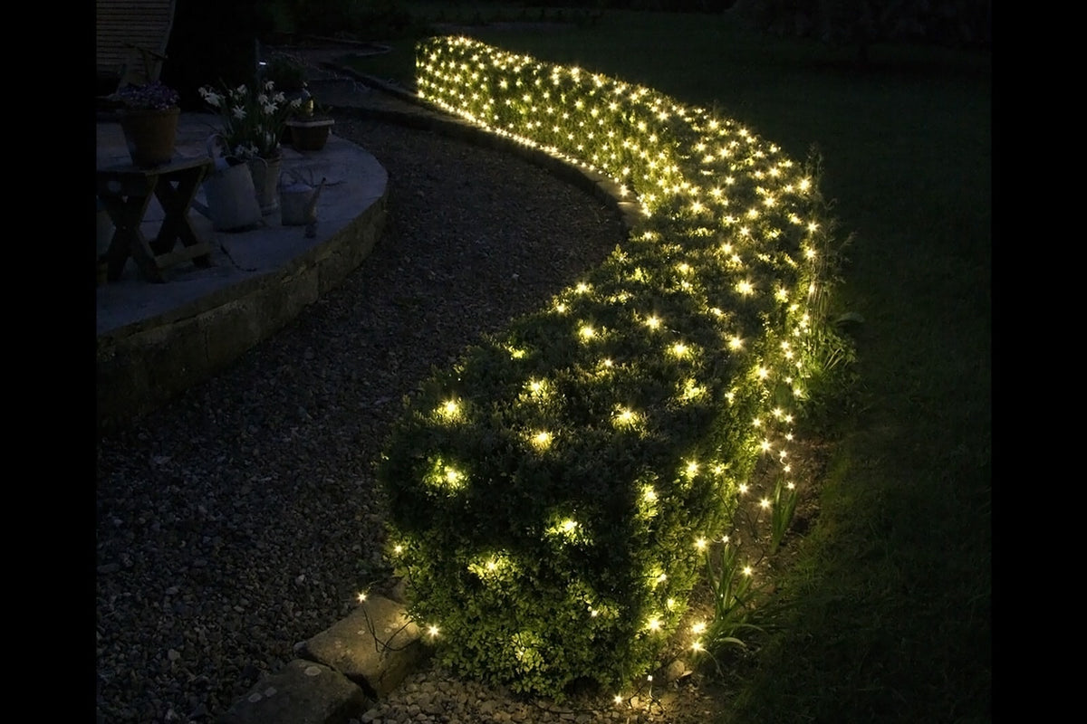 Monzana Lichtgordijn - 200x150cm 160 Leds - Binnen & Buiten Warm Wit